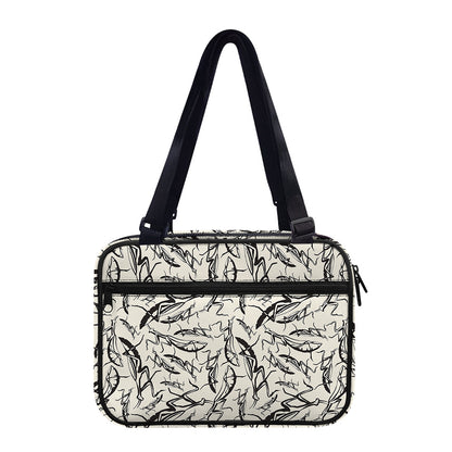 Hand Drawn Mantis Pattern Print Double Strap Bible Bag