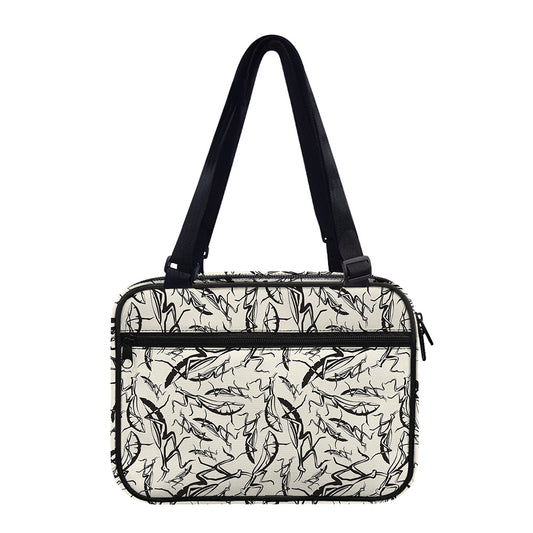 Hand Drawn Mantis Pattern Print Double Strap Bible Bag