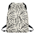 Hand Drawn Mantis Pattern Print Drawstring Backpack