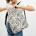 Hand Drawn Mantis Pattern Print Drawstring Backpack