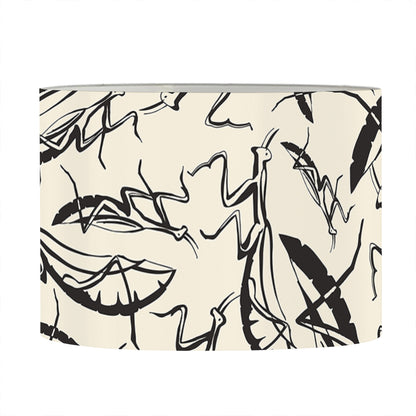 Hand Drawn Mantis Pattern Print Drum Lamp Shade