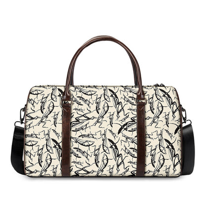 Hand Drawn Mantis Pattern Print Duffle Bag
