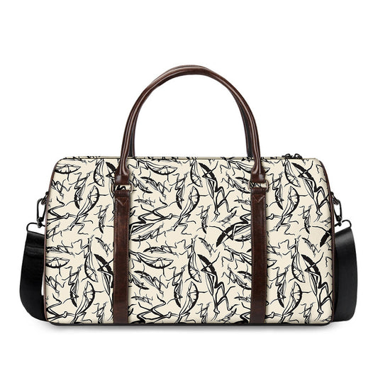 Hand Drawn Mantis Pattern Print Duffle Bag