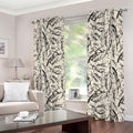 Hand Drawn Mantis Pattern Print Extra Wide Grommet Curtains