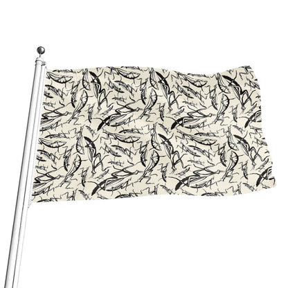 Hand Drawn Mantis Pattern Print Flag