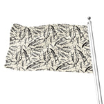 Hand Drawn Mantis Pattern Print Flag