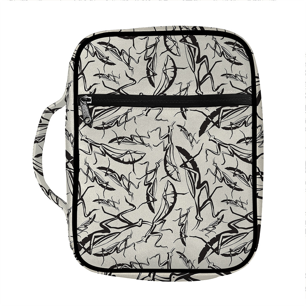 Hand Drawn Mantis Pattern Print Front Pocket Bible Bag