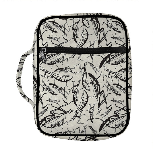 Hand Drawn Mantis Pattern Print Front Pocket Bible Bag
