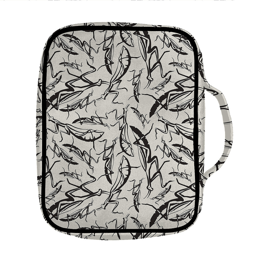 Hand Drawn Mantis Pattern Print Front Pocket Bible Bag