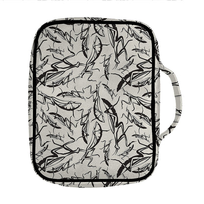 Hand Drawn Mantis Pattern Print Front Pocket Bible Bag