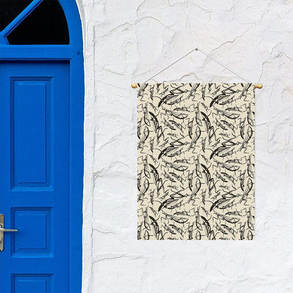Hand Drawn Mantis Pattern Print Garden Flag