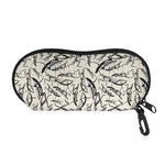 Hand Drawn Mantis Pattern Print Glasses Case