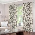 Hand Drawn Mantis Pattern Print Grommet Curtains