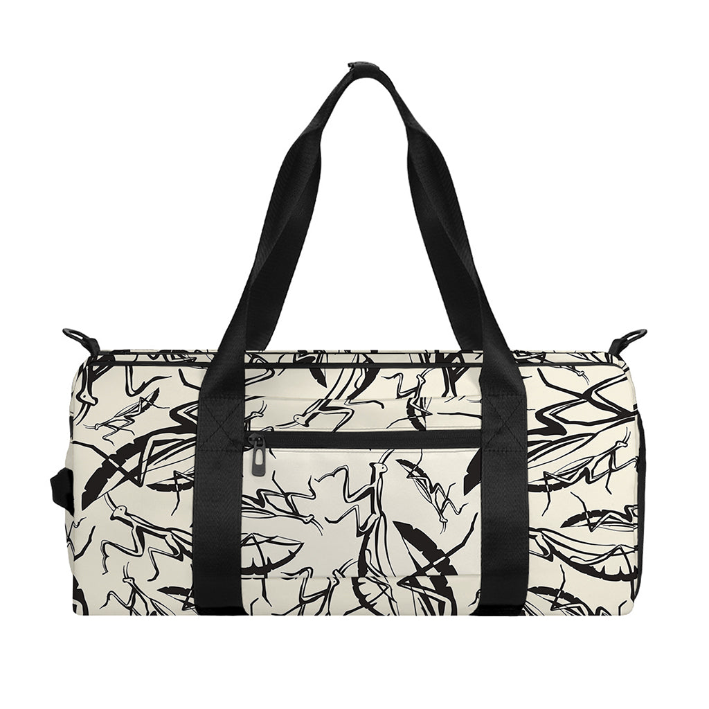 Hand Drawn Mantis Pattern Print Gym Bag