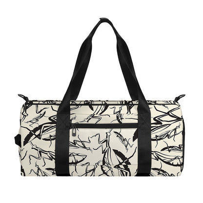 Hand Drawn Mantis Pattern Print Gym Bag
