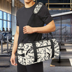 Hand Drawn Mantis Pattern Print Gym Bag