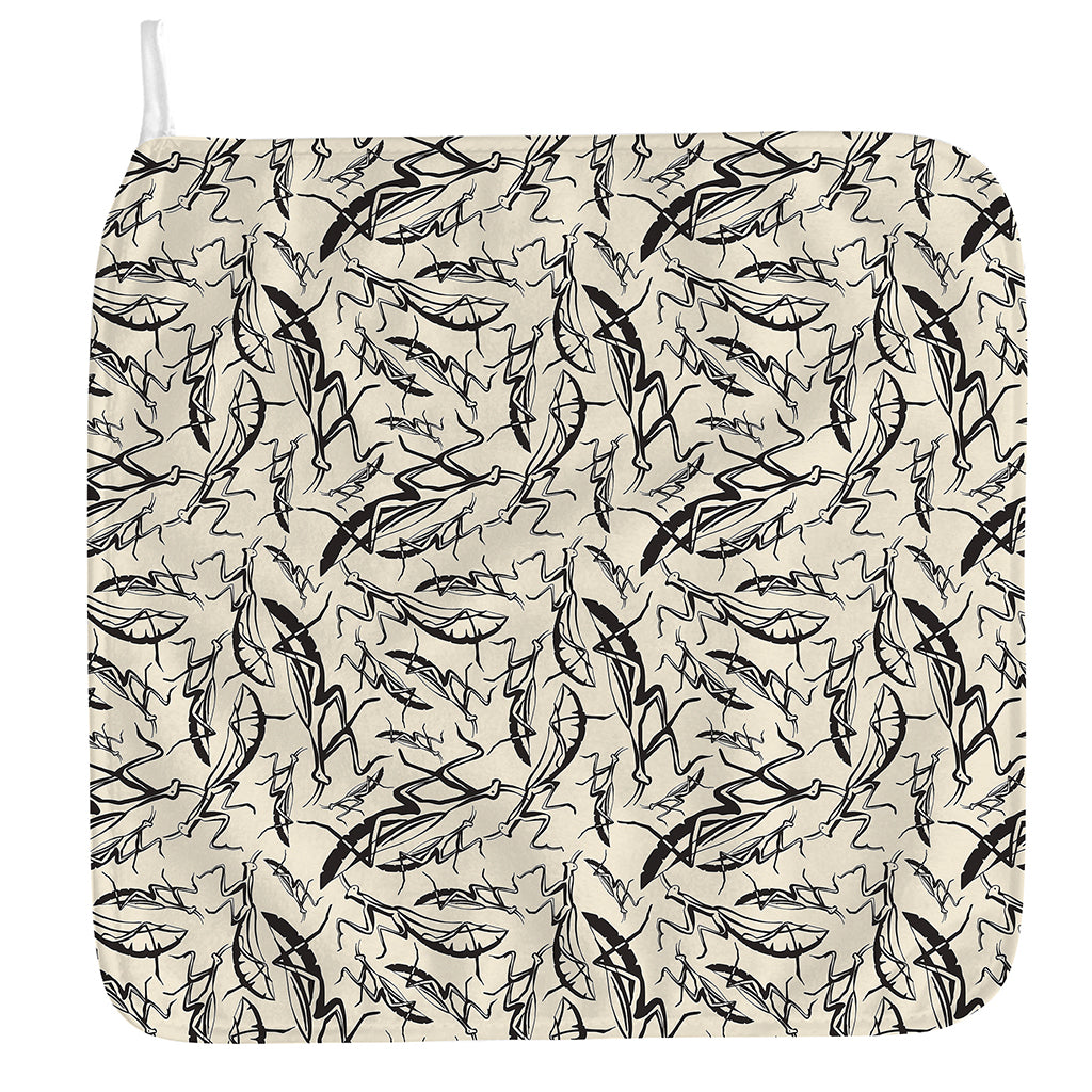 Hand Drawn Mantis Pattern Print Hand Towel