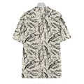Hand Drawn Mantis Pattern Print Hawaiian Shirt