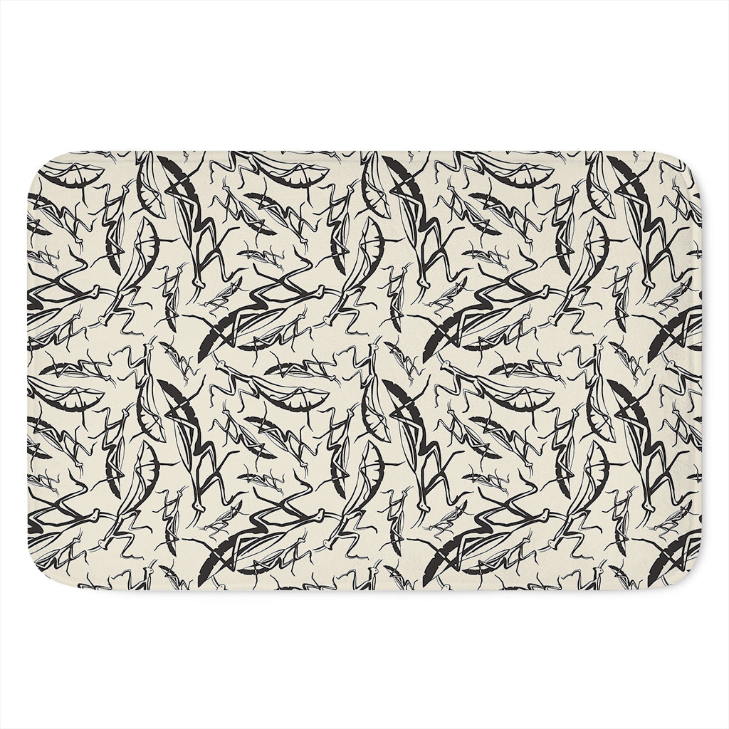 Hand Drawn Mantis Pattern Print Indoor Door Mat