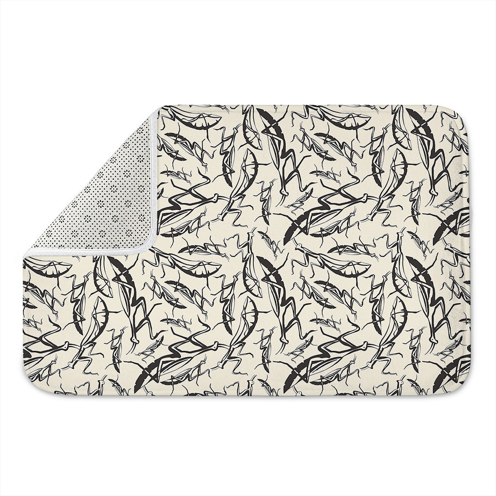 Hand Drawn Mantis Pattern Print Indoor Door Mat