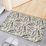 Hand Drawn Mantis Pattern Print Indoor Door Mat