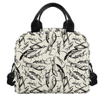 Hand Drawn Mantis Pattern Print Insulated Lunch Bag