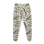 Hand Drawn Mantis Pattern Print Jogger Pants