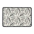 Hand Drawn Mantis Pattern Print Kitchen Mat
