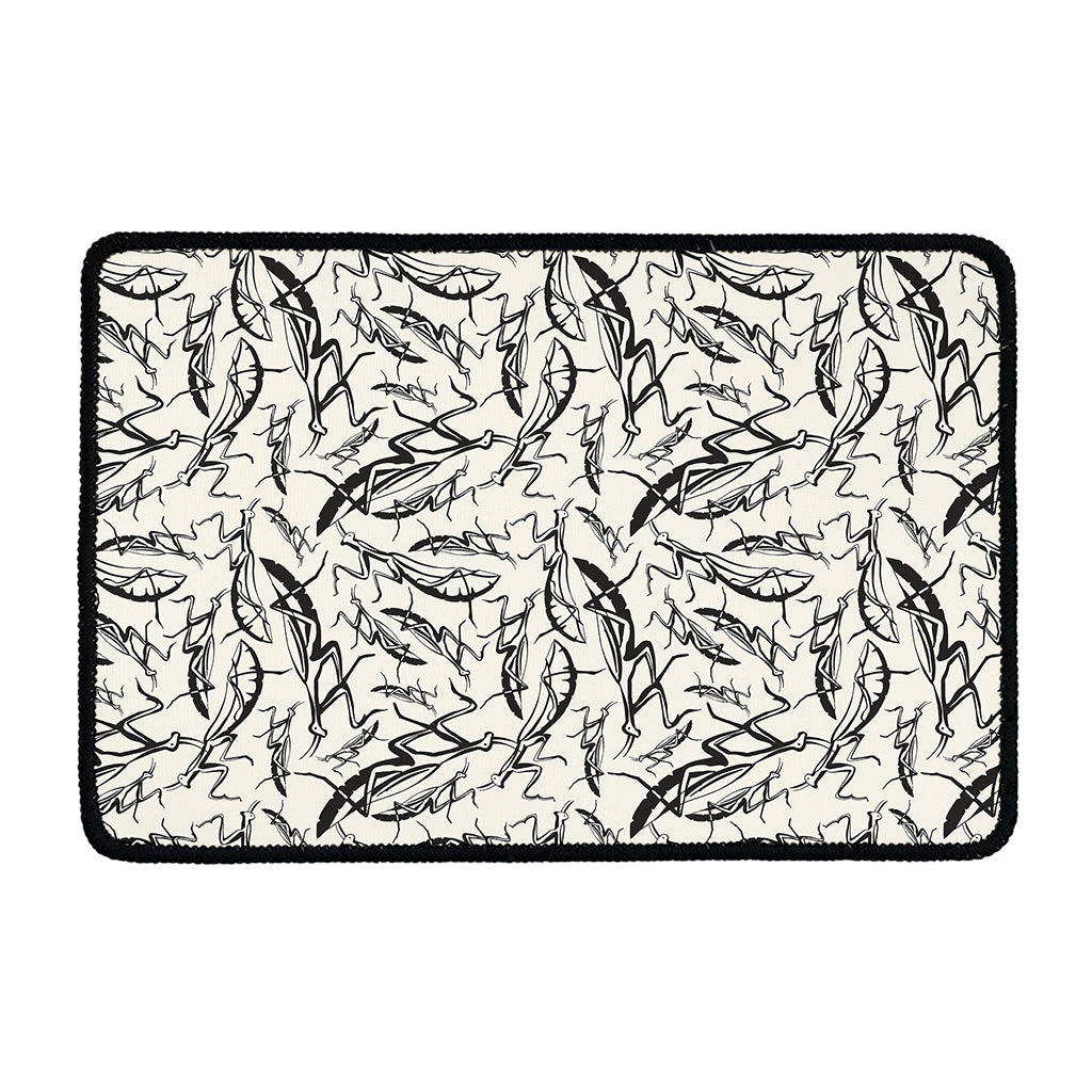 Hand Drawn Mantis Pattern Print Kitchen Mat