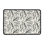 Hand Drawn Mantis Pattern Print Kitchen Mat