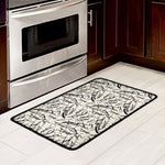 Hand Drawn Mantis Pattern Print Kitchen Mat