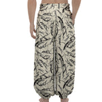 Hand Drawn Mantis Pattern Print Lantern Pants
