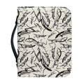 Hand Drawn Mantis Pattern Print Leather Bible Cover