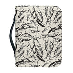 Hand Drawn Mantis Pattern Print Leather Bible Cover