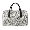 Hand Drawn Mantis Pattern Print Leather Duffel Bag