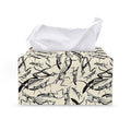 Hand Drawn Mantis Pattern Print Leather Tissue Box Cover