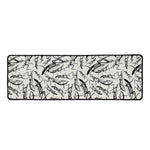 Hand Drawn Mantis Pattern Print Long Kitchen Mat