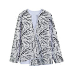 Hand Drawn Mantis Pattern Print Long Sleeve Short Coat