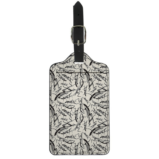 Hand Drawn Mantis Pattern Print Luggage Tag