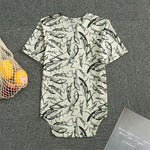 Hand Drawn Mantis Pattern Print Men's Bodysuit