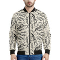 Hand Drawn Mantis Pattern Print Men's Bomber Jacket