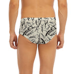 Hand Drawn Mantis Pattern Print Men's Briefs