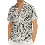 Hand Drawn Mantis Pattern Print Men's Deep V-Neck Shirt