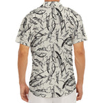 Hand Drawn Mantis Pattern Print Men's Deep V-Neck Shirt