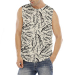 Hand Drawn Mantis Pattern Print Men's Fitness Tank Top