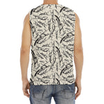 Hand Drawn Mantis Pattern Print Men's Fitness Tank Top