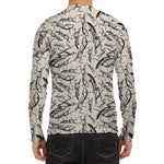 Hand Drawn Mantis Pattern Print Men's Long Sleeve Rash Guard