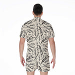 Hand Drawn Mantis Pattern Print Men's Rompers