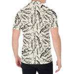Hand Drawn Mantis Pattern Print Men's Shirt