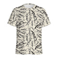 Hand Drawn Mantis Pattern Print Men's Athletic T-Shirt